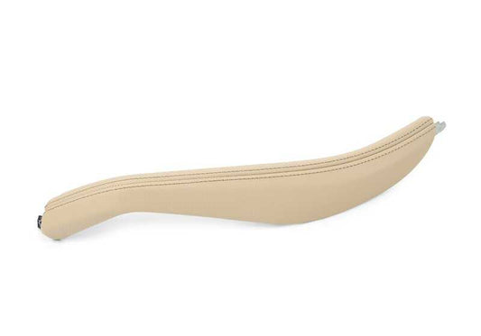 Tapa interior tirador puerta derecha color beige OEM 51417491852 para BMW Serie 5 G30 y G31. Compatible con modelos 518d, 520d. Original BMW.