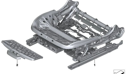 Soporte para apoyo de muslo OEM 52107414576 para BMW Serie 2 G42 (218i, 220d, 220i, 230i, 230i xDrive). Compatible con versiones automáticas y manuales. Original BMW.