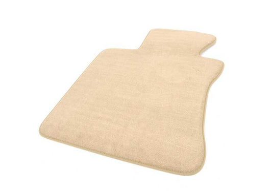 Beige driver side velvet carpet OEM 51479117357 for BMW E63, E63N, E64, E64N. Original bmw mat.