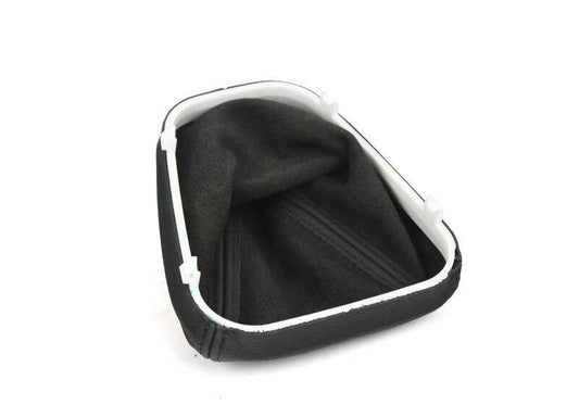 Leather bellows OEM 25115A64993 for BMW E46, E60, E61, E63, E64, E70, E83, E85, E86, E87, E90, E91, E92, E93, X3, X5, Z4. Original BMW replacement. Ideal to replace bellows of the black leather gear lever.