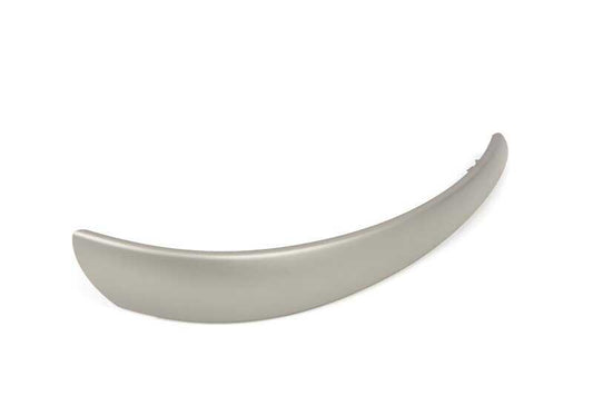 Embellecedor interior tirador puerta izquierda satinado OEM 51417230685 para BMW E81, E82, E87, E88. Original BMW.