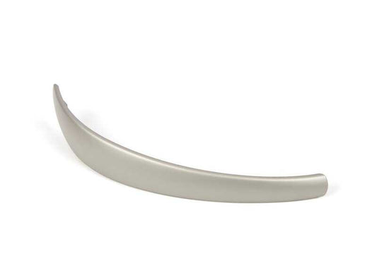 Embellecedor interior tirador puerta izquierda satinado OEM 51417230685 para BMW E81, E82, E87, E88. Original BMW.