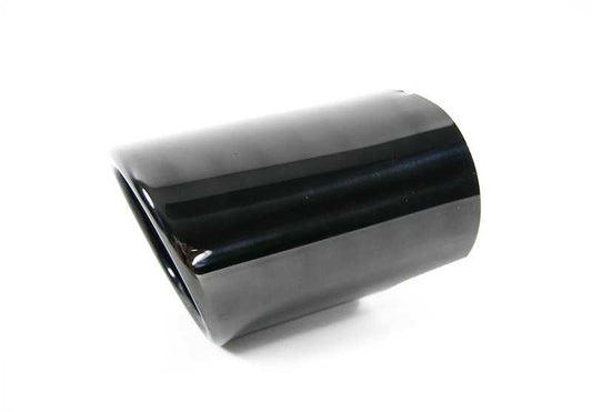 Black chromed exhaust tail embellis OEM 18107503584 for BMW X5 E53 3.0i (M54 motor models from 2000 to 2006). Original BMW.