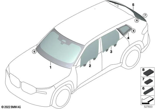 Porte arrière droite pour BMW XM G09 (OEM 51359853616). BMW d'origine