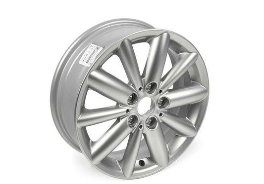 Llanta de aleación Radial Spoke 508 de 16" OEM 36116855117 para MINI F55, F56, F57. Compatible con versiones Cooper, Cooper D y Cooper S. Original MINI. Ideal para renovar o sustituir llanta dañada con diseño original.