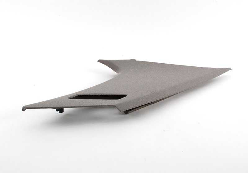 Revêtement intérieur Couleur Pilaire arrière gauche Gris Silver 51438126453 pour la série BMW 5 E34. Pièce BMW originale.