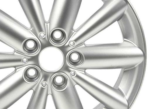 Llanta de aleación Radial Spoke 508 de 16" OEM 36116855117 para MINI F55, F56, F57. Compatible con versiones Cooper, Cooper D y Cooper S. Original MINI. Ideal para renovar o sustituir llanta dañada con diseño original.