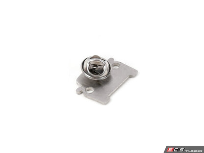 Goupille décorative argentée MINI Cooper avec support arrière OEM 80285B32121 valable pour MINI. MINI d'origine.