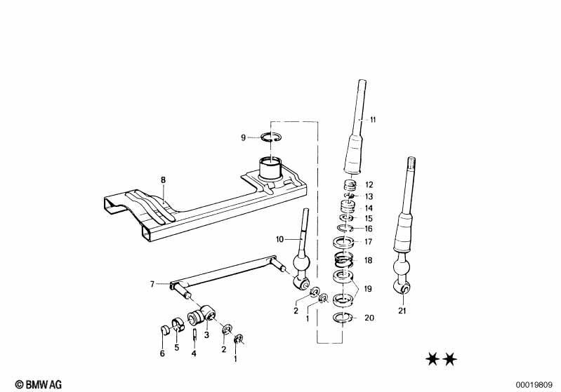Gerade Ganghebel OEM 25111204357 für BMW E21, E12, E23. Original BMW.