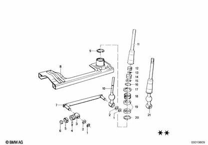 Gerade Ganghebel OEM 25111204357 für BMW E21, E12, E23. Original BMW.