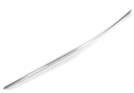 Front right door upper window frame moulding for BMW E60, E61 (OEM 51337072886). Original BMW.