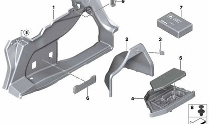 Correa de sujeción OEM 51472994027 para BMW F30, F35, F80, F32, F82, E84. Pieza original BMW. Ideal para fijación de molduras en maletero izquierdo, derecho y laterales.