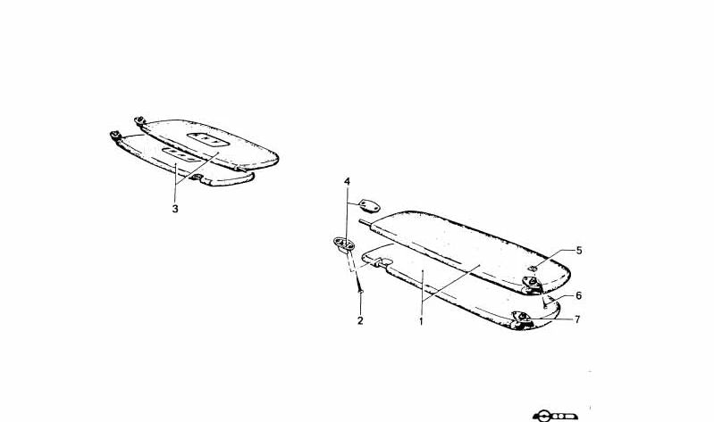 Visera con Espejo Izquierda para varios modelos/series de BMW (OEM 51161825793). Original BMW