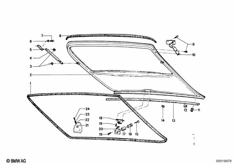 Key closure OEM 51245476145 for BMW X5 (E70), X6 (E71, E72). Original BMW.