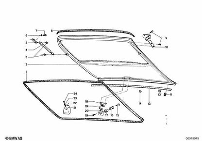 Key closure OEM 51245476145 for BMW X5 (E70), X6 (E71, E72). Original BMW.