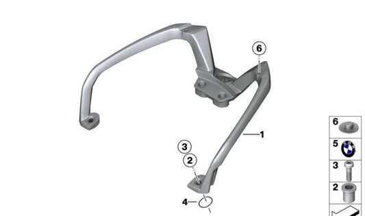 Soporte de plaquita OEM 31427713948 para motos BMW C 650 GT, F 800 GT, F 800 R... y más. Original BMW Motorrad.