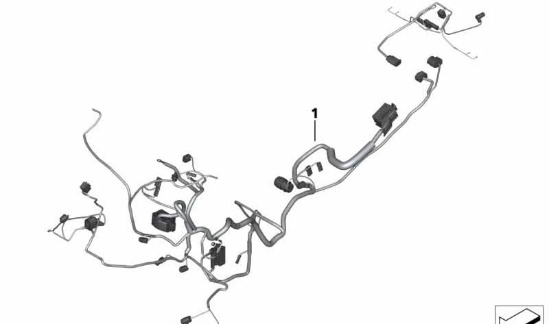 Mallet del cavo posteriore OEM 61117701248 per BMW F 800 R (K73) 2009-2015 motociclette. BMW MOTORAD originale.