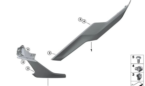 Revestimiento lateral delantero derecho OEM 46638394632 para motos BMW C 400 GT (2018-2025). Original BMW Motorrad.