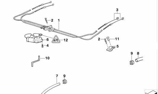 Motor del techo solar eléctrico OEM 67618370823 para BMW E36 {316g, 316i CE11/12/21/22, 316i CG11/12/21/22, 316i CS11}. Original BMW.