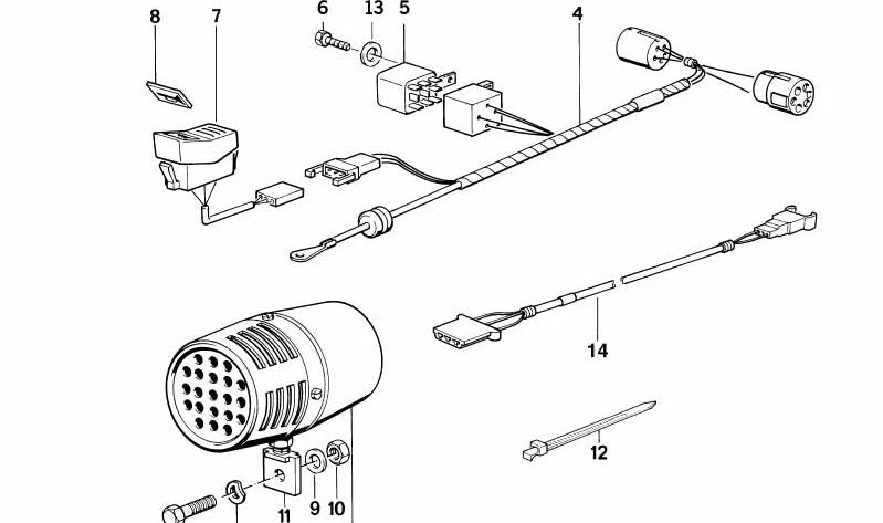 OEM relay 61311373588 for BMW E21, E30, E12, E28, E24, E23. Original BMW.