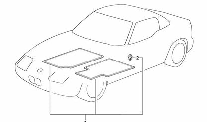 Fechamento rotativo para BMW E30, E36, E28, E24, E23 (OEM 51471919171). BMW original.
