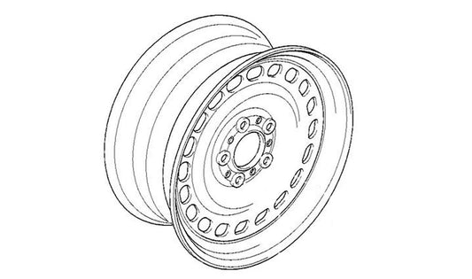 Llanta de aleación 15" Classic-Styling 12 negra OEM 36111092696 para BMW E39 {520d, 520i} compatible con versiones del 01/1996 al 09/2003. Original BMW.