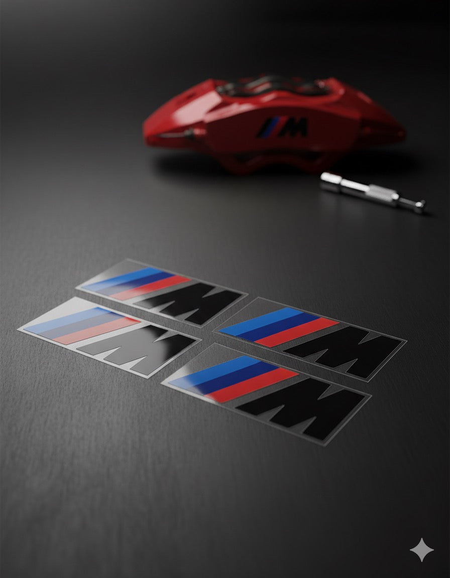 Chance! BMW // M schwarze Kleberaufkleber für Ihre BMW -Brems -Pinzette