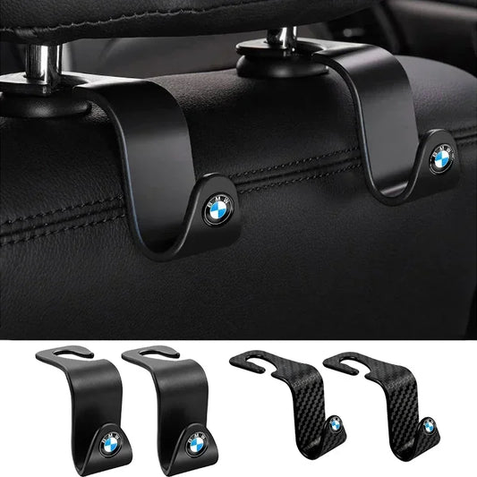 Portable BMW Seat Back Hooks - Available in Black and Carbon