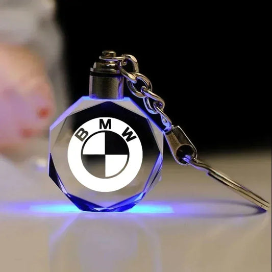 Keychain de cristal LED para BMW - Elegância e estilo em todos os detalhes