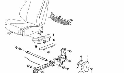 Sliding part for BMW E30, E28, E24, E23 (OEM 52101913999). Genuine BMW.