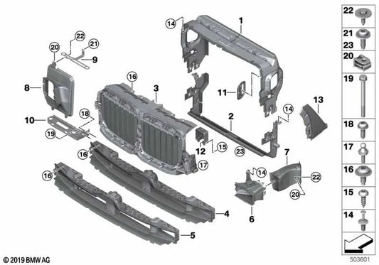 Alas aéreas mais altas para BMW G07 (OEM 51745A29C37). BMW original.
