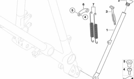 OEM 46537712014 Fita de fixação para BMW Motorrad G 450 X (K16). BMW Motorrad original.