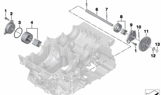 Juego rotor lado aspiración OEM 11417690438 para motos BMW F 700 GS, F 800 GS, F 800 GT, F 800 R, F 650 GS, F 800 GS Adventure… y más. Original BMW Motorrad.