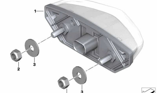 Luz trasera LED OEM 63217711000 para motos BMW G 450 X, R nineT. Original BMW Motorrad.