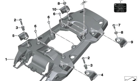 Suise arrière OEM 46628543436 pour les motos BMW F750GS, F850GS, R1200GS, R1250GS ... et plus. BMW original Motorrad.