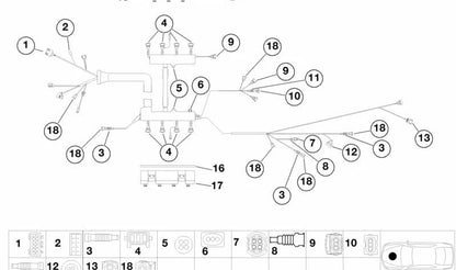 Caja de enchufe negra para BMW E39 (OEM 61131378136). Original BMW