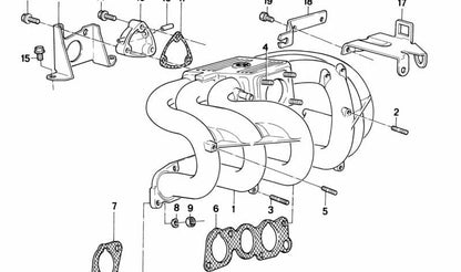 Placa de soporte OEM 11611708838 para BMW E30, E28, E34, Z1. Original BMW.