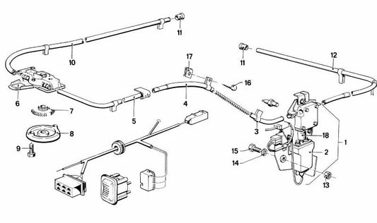 Rear exhaust pipe for BMW E24 (OEM 54121839427). Original BMW