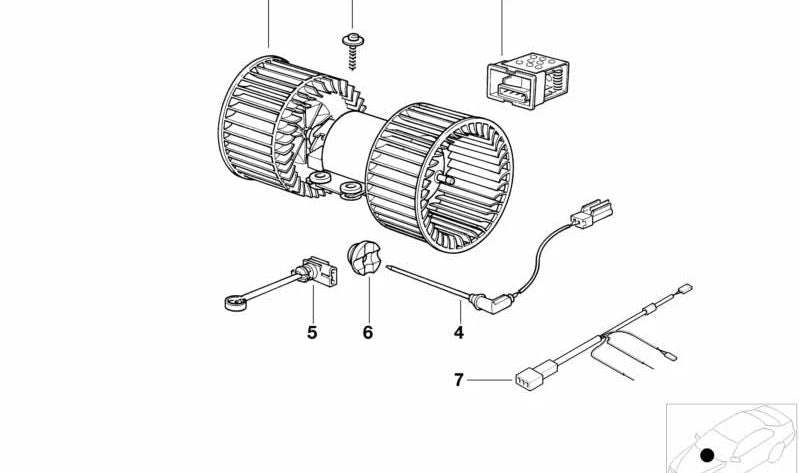 Resistencia del ventilador calefacción OEM 64118391399 para BMW E38. Original BMW.