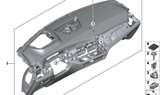 Salpicadero de cuero con Head-Up Display OEM 51459633583 para BMW X5 G05 y BMW X7 G07. Original BMW.