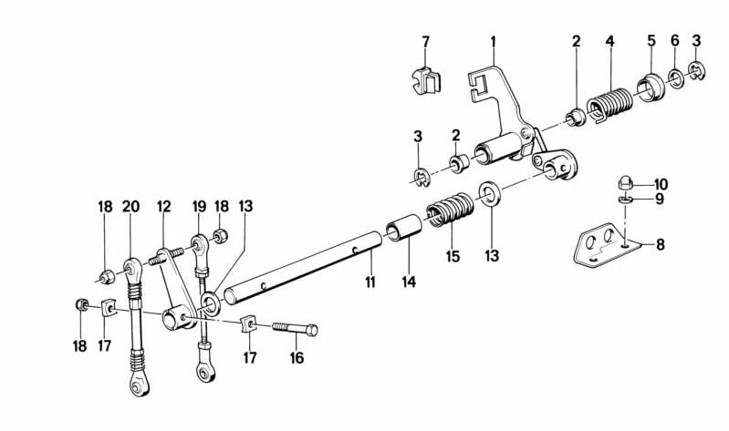 Árbol de equilibrado OEM 13541308246 para BMW E30 320i, 320is, M3 con motor S14. Original BMW.