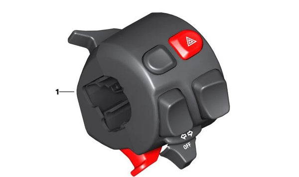 Interruptor combinado izquierdo OEM 61318394463 para motos BMW R 1200 GS, R 1250 GS, R nineT, F 750 GS, F 850 GS... y más. Original BMW Motorrad.