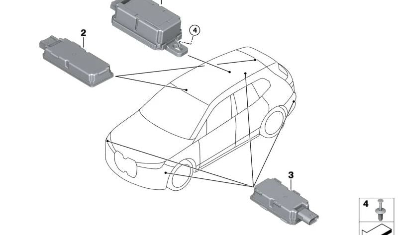 Receptor de mando a distancia OEM 61357928662 para BMW F40, F44, G42, U06, G20, G21, G28, G80, G22, G23, G26, G82, G83, F90, G30, G31, G38, G32, G11, G12, F91, F92, G14, G15, G16, i20, U11, F97, G01, G08, F98, G02, F95, G05, G18, F96, G06, G07, G29.