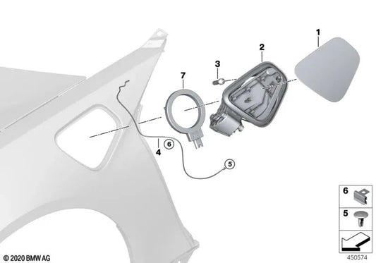 Drucklast für BMW I12, I12N, I15 (OEM 51177372956). Original BMW