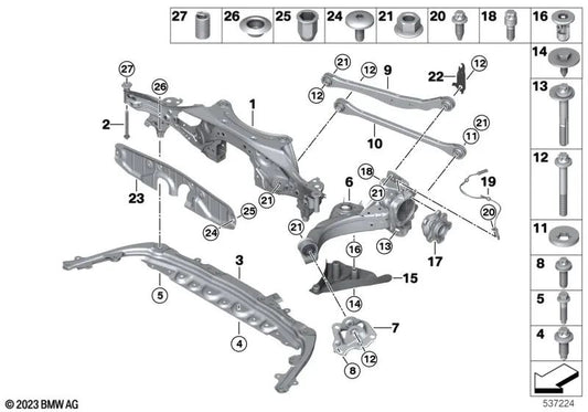 Right cover for BMW X1 U11 (OEM 33326897720). Original BMW.