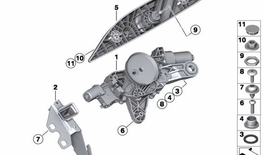 OMPOORBRISAS OMPERABRISAS OEM 67637311415 para BMW F31, F11. BMW original