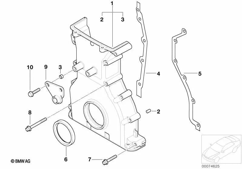 Parafuso para BMW Série 3 E46, Série 7 F01, F01N, F02, F02N, Z4 E85, E86, Motorrad R K21, K22, K23, K25, K26, K27, K29, K32, K33 (OEM 07129905521). BMW original