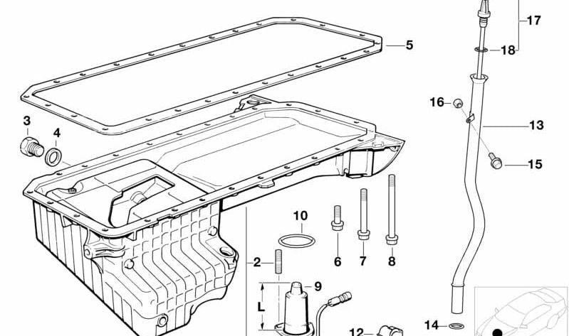 TORX -Schraube für BMW E36, E46, E90, E91, E92, E93, E39, E60, E61, E63N, E64N, E38, E65, E66, E83, E70, E71 (OEM 11137800623). Original BMW