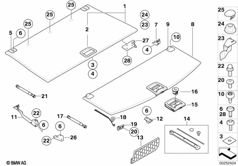 BMW Lock 5 E61, E61N, X5 E70, E70N, X6 E71 (OEM 51476968004). Original BMW