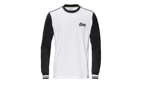 Sudadera Soulfuel manga larga negra/blanca talla S OEM 76617109837 válida para BMW. Original BMW Motorrad.
